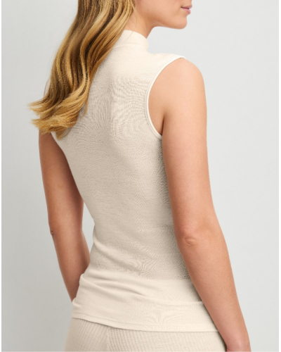 Camisetas tirante Lana & Seda Calida Silky Wool Glam (Charm Cream)