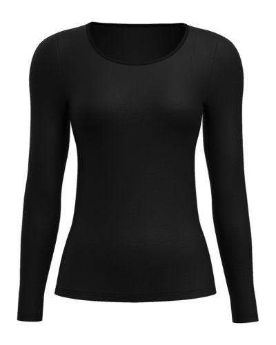 Top manches longues Calida True Confidence Laine & Soie (WS Schwarz)