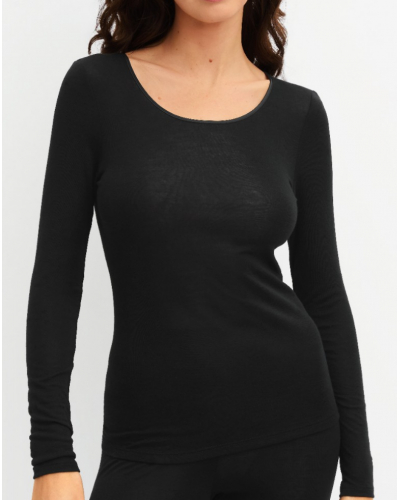 Long sleeves top Calida True Confidence Wool & Silk (WS Schwarz)