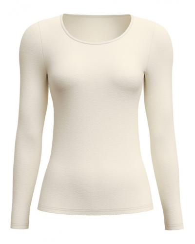 Long sleeves top Calida True Confidence Wool & Silk (Pearl Cream)