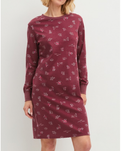 Nightdress 100% cotton Calida Family & Friends (Mars Red)