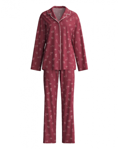 Pijama 100% algodón Calida Family & Friends (Mars Red)