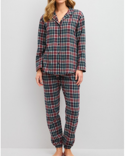 Long pyjama 100% cotton Calida Holiday Dreams (Dark Sapphire)