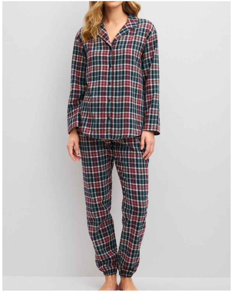 Long pyjama 100% cotton Calida Holiday Dreams (Dark Sapphire)