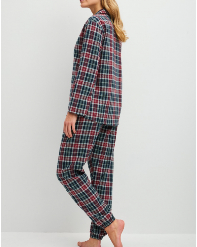 Pijama largo 100% algodón Calida Holiday Dreams (Dark Sapphire)
