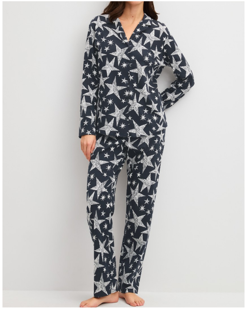 Pyjama 100% coton Calida Winter Dreams (Blue Night)