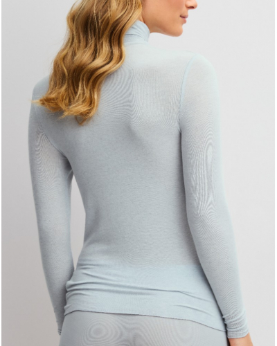 Sweater turtleneck Second Skin Modal Cotton & Wool (Pearl Blue)