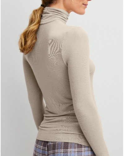 Jersey cuello alto Modal Algodón y Lana Calida Second Skin (Autumn Melé)