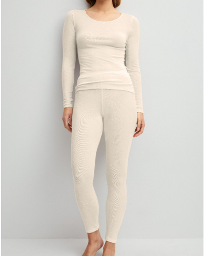 Legging Calida True Confidence Laine & Soie (Pearl Cream)