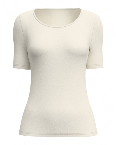 Top manches courtes Calida True Confidence Laine & Soie (Pearl Cream)