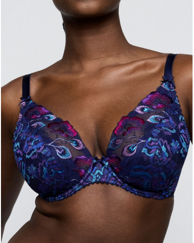 Sujetador plunge con media copa y acolchado Prima Donna San Angel (Waterblue)