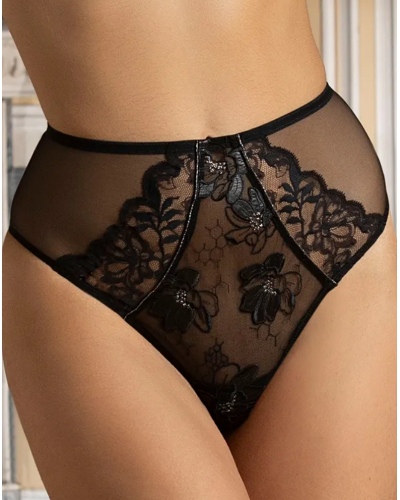 Sexy shorty Lise Charmel Cuir Sexy Couture (Noir Argent)