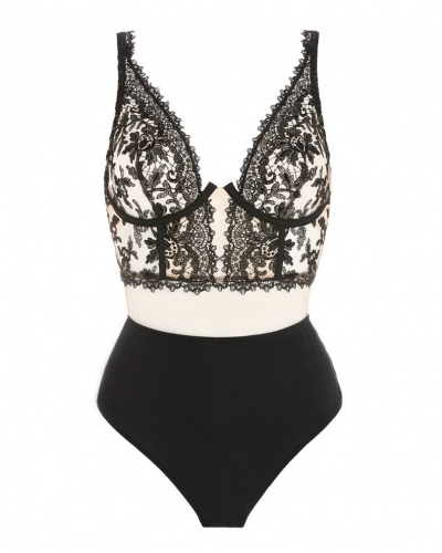 Body con aros Simone Pérèle Fantasme (Light Tattoo)
