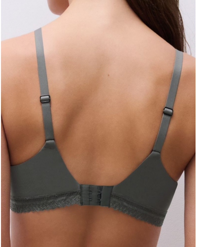 Plunge padded bra Chantelle Romance (Vert Argile)