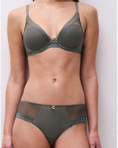 Sujetador preformado plunge Chantelle Romance (Vert Argile)