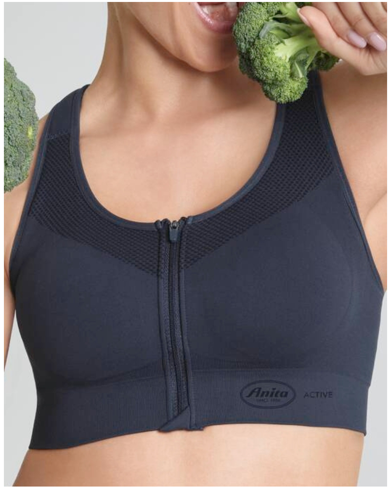 Sujetador de deporte Anita Active EasyMove Zip (Carbon Grey)