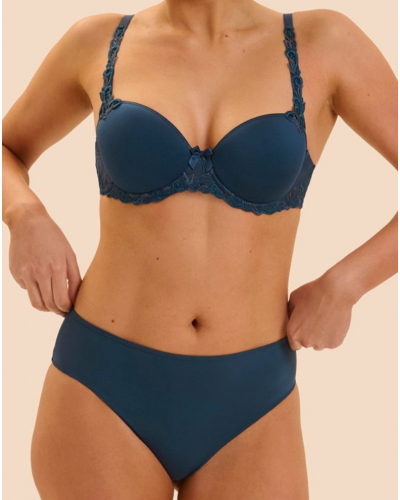 Square neckline spacer bra Simone Pérèle Andora (Bleu Pétrole)