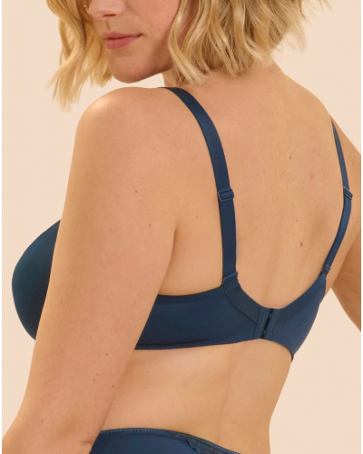 Rigid molded underwired bra Simone Pérèle Andora (Bleu Pétrole)