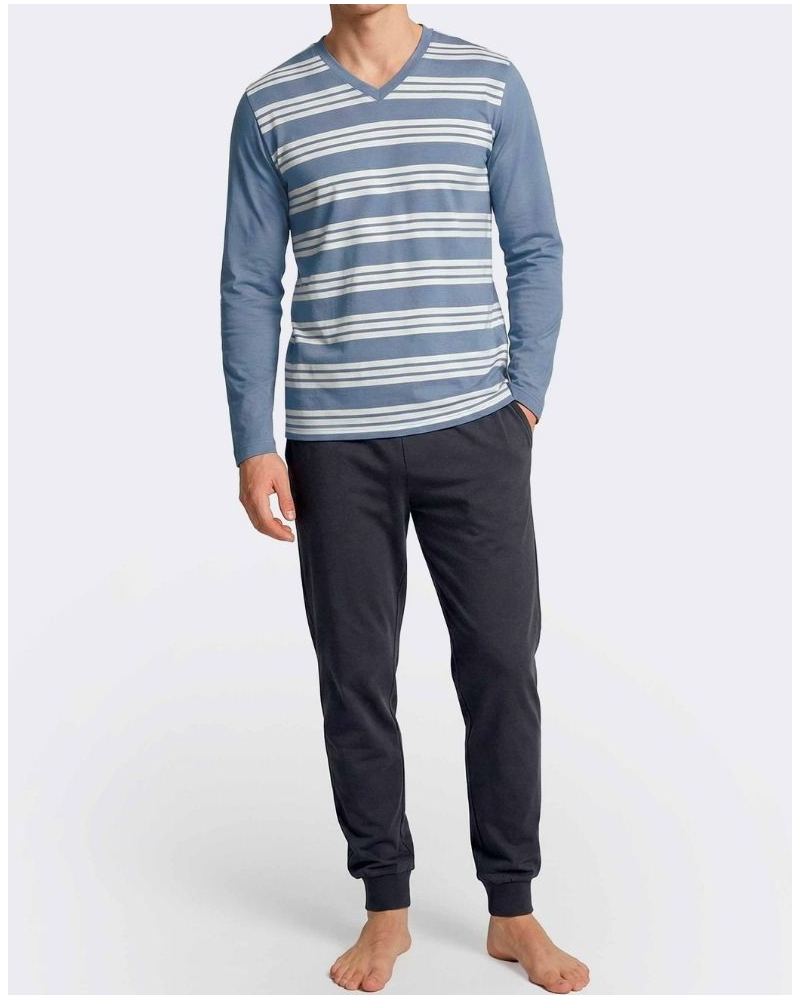 Pijama Largo 100% Algodón Eden Park H95 (BL058)