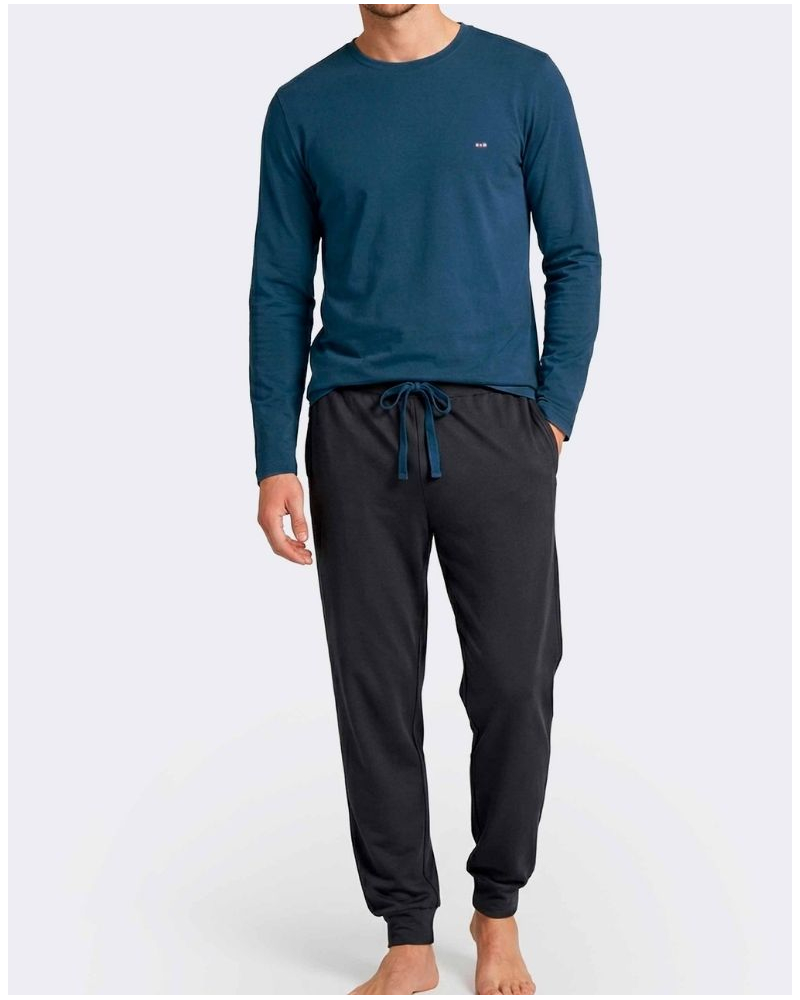 Pyjama long 100% Coton Eden Park I04 (BL010)