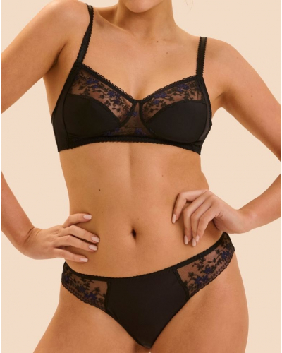 Soutien-gorge sans armature structuré Simone Pérèle Instant (Noir & Bleu)