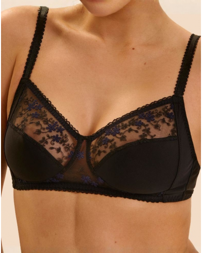 Structured wireless bra Simone Pérèle Instant (Noir & Bleu)