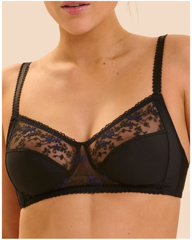 Sujetador estructurado sin aros Simone Pérèle Instant (Noir & Bleu)