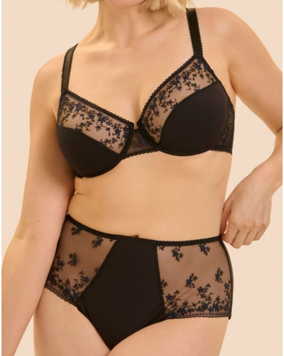 Classic underwired bra Simone Pérèle Instant (Noir & Bleu)