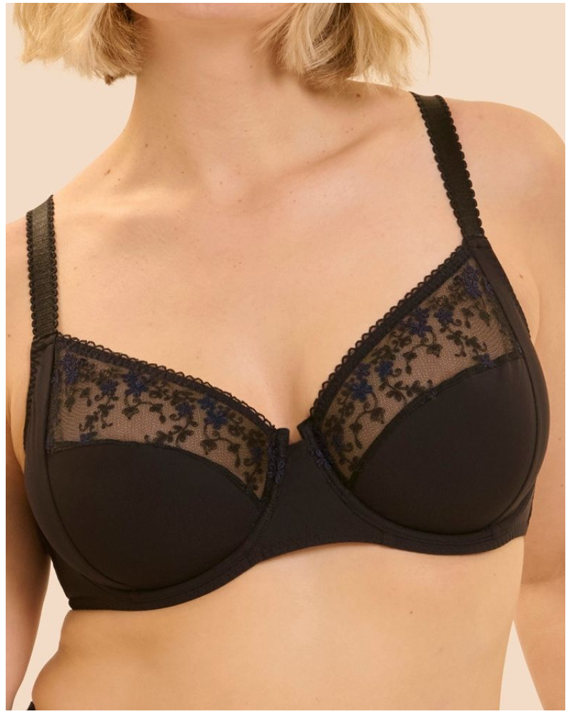 Underwired bra Simone Pérèle Instant (Noir & Bleu)