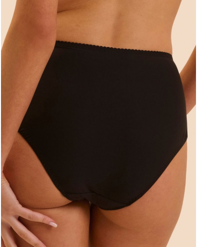 Culotte taille haute coton Simone Pérèle Instant (Noir & Bleu)