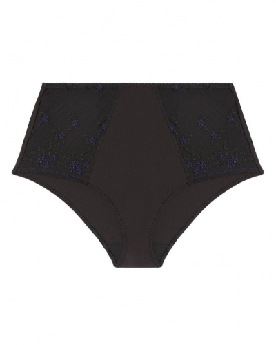High-waisted cotton knickers Simone Pérèle Instant (Noir & Bleu)