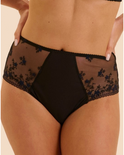 Bragas algodón cintura alta Simone Pérèle Instant (Noir & Bleu)