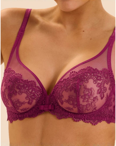 Underwired plunge bra Simone Pérèle Passion (Rose Désir)