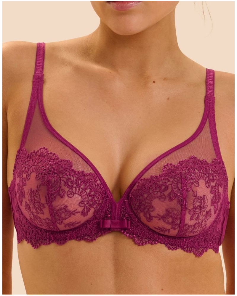 Underwired plunge bra Simone Pérèle Passion (Rose Désir)