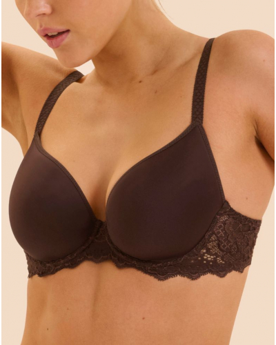 Soutien-gorge spacer décolleté plongeant Simone Pérèle Caresse (Cacao)