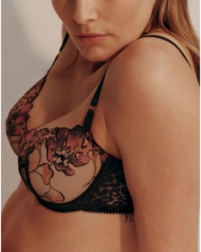Soutien-gorge balconnet coutures verticales Marie Jo Juliane (Noir)