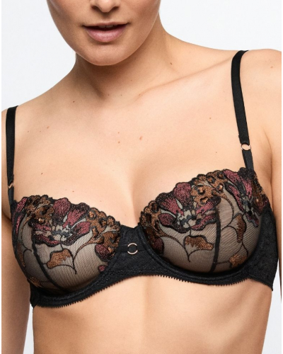 Soutien-gorge balconnet coutures verticales Marie Jo Juliane (Noir)