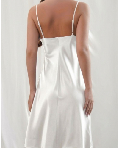 Camisón de seda Komilfo Blossom (Champagne)