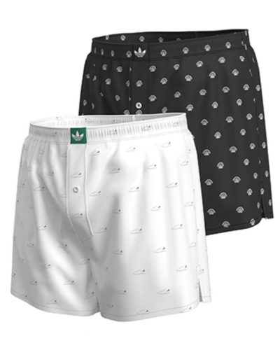 Lote de 2 pantalones cortos Adidas Active Comfort Core Cotton Icon (Blanc/Noir)