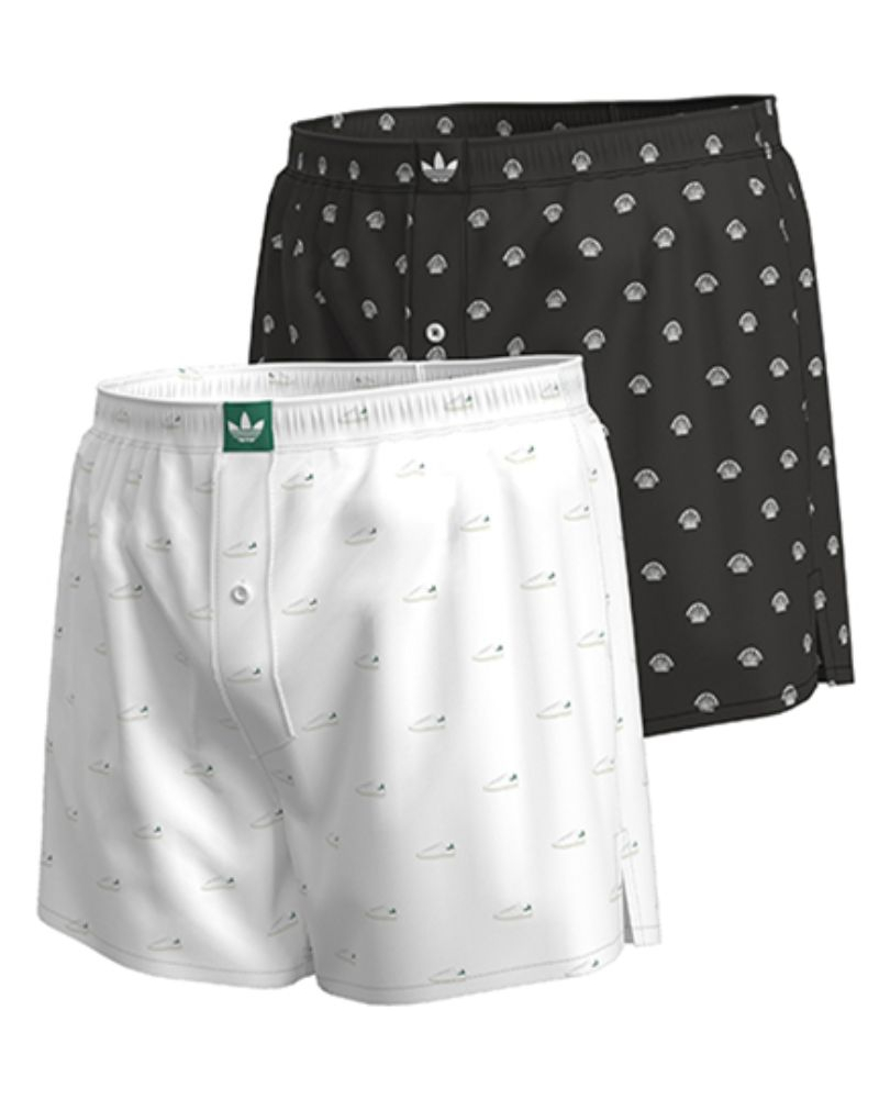 Lot de 2 shorts Adidas Active Comfort Core Cotton Icon (blanc/noir)