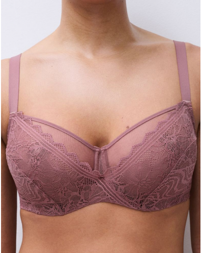 Soutien-gorge armatures enveloppant Chantelle Floral Touch (Rose des Bois)