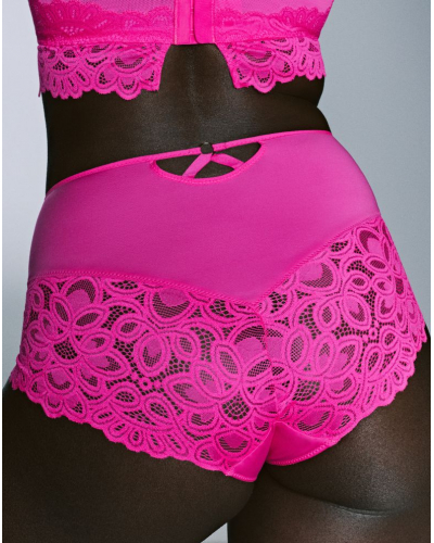 Culotte taille haute en dentelle Prima Donna Twist Dear Night (Influencer Pink)