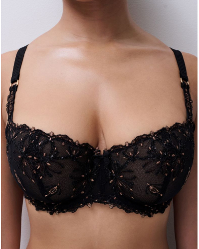 Demi balcony bra Chantelle Champs Elysées (Dazzling Black)