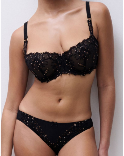 Demi balcony bra Chantelle Champs Elysées (Dazzling Black)