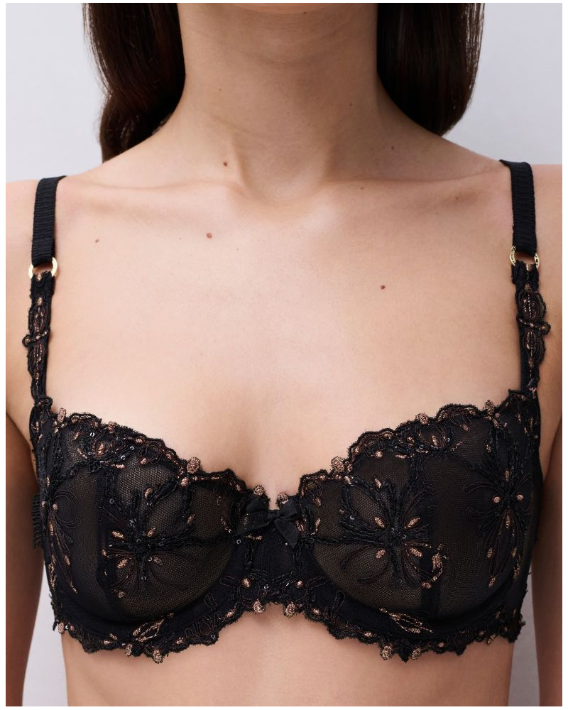 Demi balcony bra Chantelle Champs Elysées (Dazzling Black)