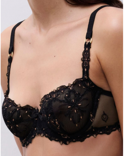 Soutien-gorge corbeille balconnet Chantelle Champs Elysées (Dazzling Black)