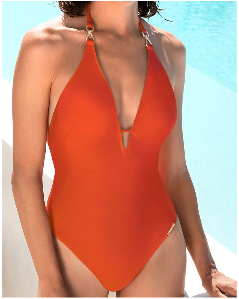 Seduction one-piece swimsuit Lise Charmel Sillage Couture (Orange Sillage)