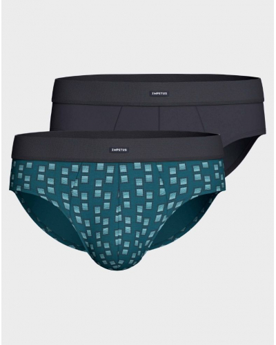 Pack of 2 briefs Modal & Cotton Impetus Composure Q07 (Green/Navy Blue)