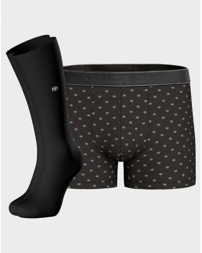 Pack bóxer y calcetines en algodón Impetus Urbane Q03 (Imprimé Noir)