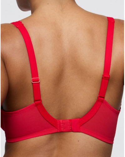Sujetador plunge demi con relleno Prima Donna Twist Wowgirl (True Red)